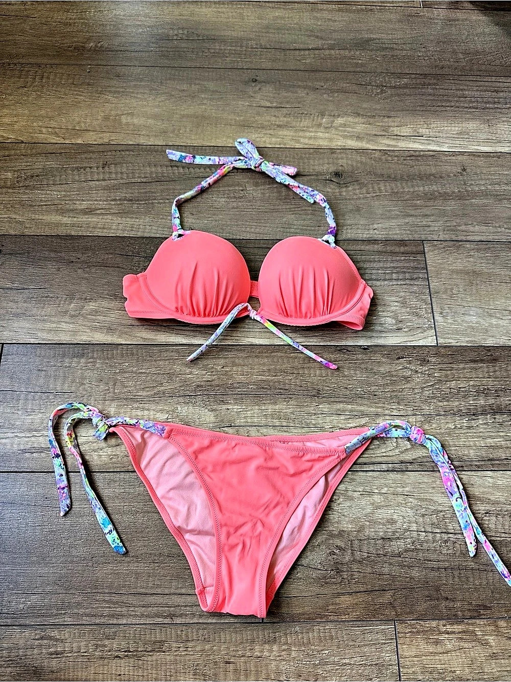 Victoria's Secret Pink Abstract Bikini Set 34B